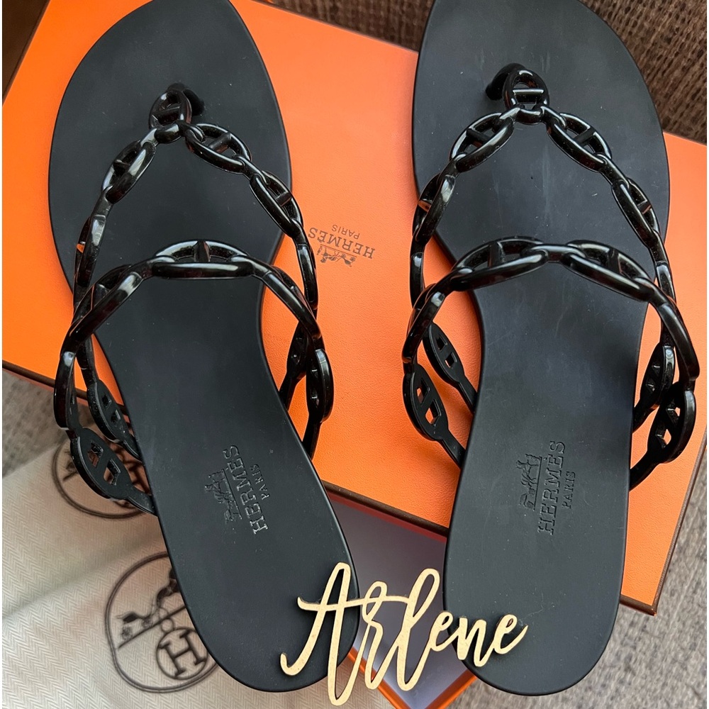 Hermes Island Sandal Noir (Black) Size EU 38